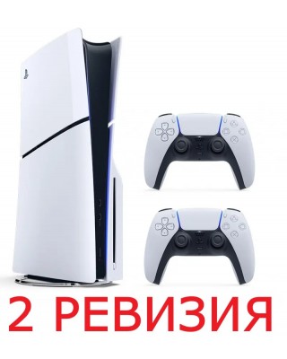 Игровая консоль Sony PlayStation 5 (PS5) Slim + 2-й Джойстик DualSense (Белый либо Черный) - 2 ревизия