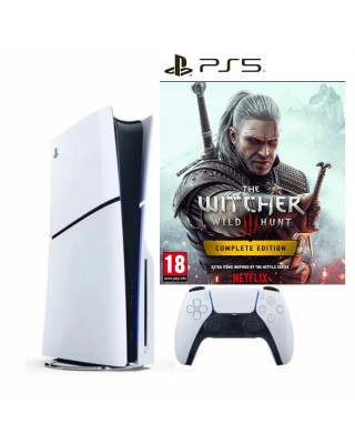 Игровая консоль Sony PlayStation 5 (PS5) Slim + Ведьмак 3. Дикая охота - Полное Издание