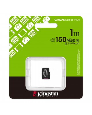 Карта Памяти MicroSDXC 1TB Kingston Class 10 Canvas Select Plus A1 U3 V30 (150 Mb/s) без адаптера