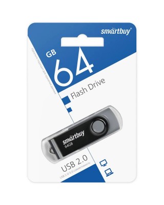Флеш-накопитель Smartbuy 64GB Twist Black USB 2.0