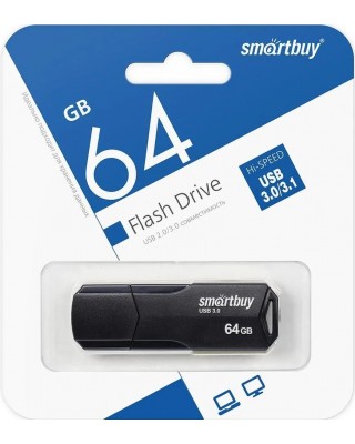 Флеш-накопитель USB 3.0 флэш-диск Smartbuy 64GB CLUE Black